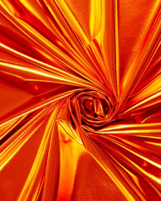 Lycra Foiled Orange - Tissushop