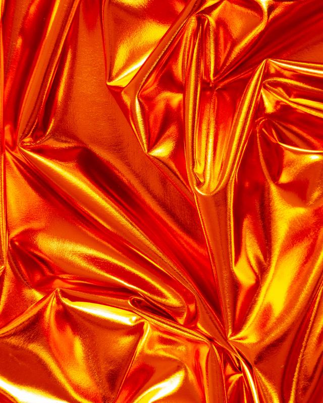 Lycra Foiled Orange - Tissushop