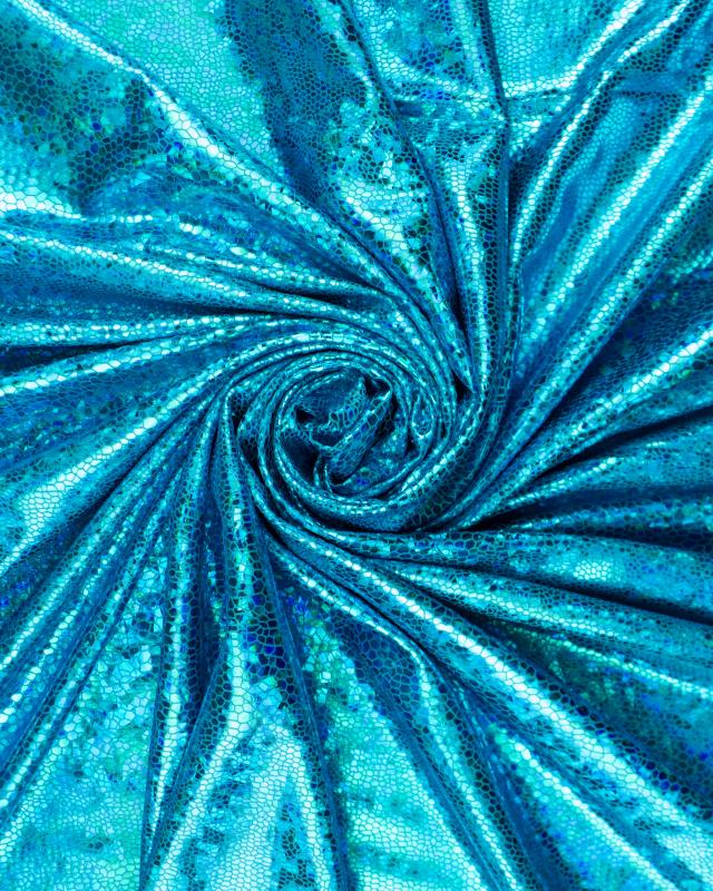 Lycra Imitation Serpent Bleu Turquoise - Tissushop