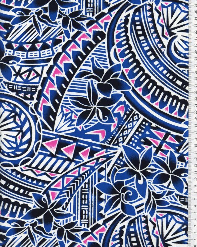 Polynesian Fabric MANOA Blue - Tissushop