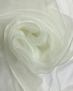 Organza Uni Blanc Nacré - Tissushop