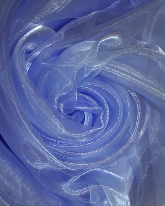 Organza Uni Bleu Azur - Tissushop