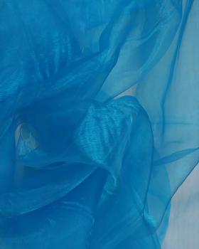 Organza Uni Bleu Turquoise - Tissushop