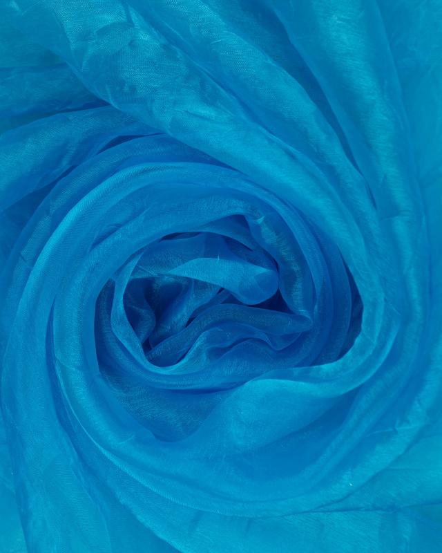 Creased Organza Turquoise Blue - Tissushop