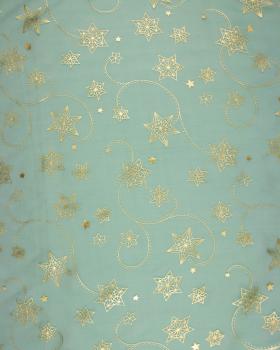Organza Étoile Filante Vert - Tissushop
