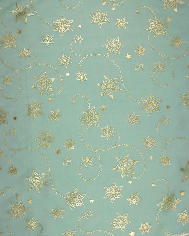 Organza Étoile Filante Vert - Tissushop