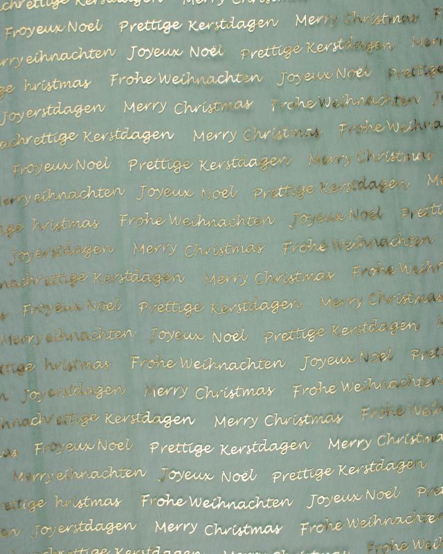 Organza Merry Christmas Green - Tissushop