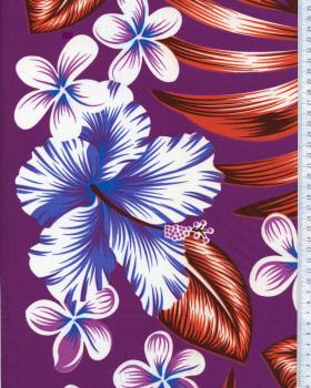 Tissu Polynésien AVERA Violet - Tissushop