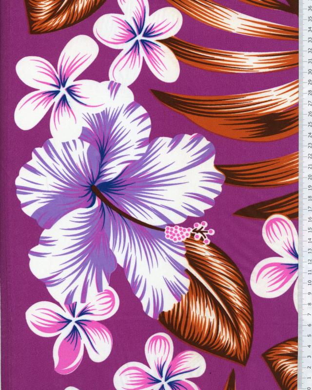 Polynesian Fabric AVERA Purple - Tissushop