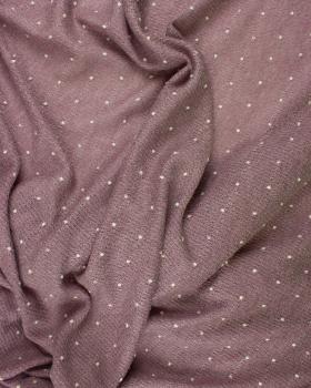 Lainage pois blancs sur fond Vieux Rose - Tissushop
