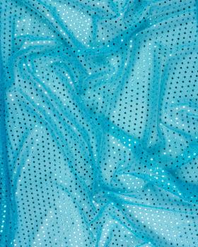 Round Glitter Fabric Turquoise Blue - Tissushop