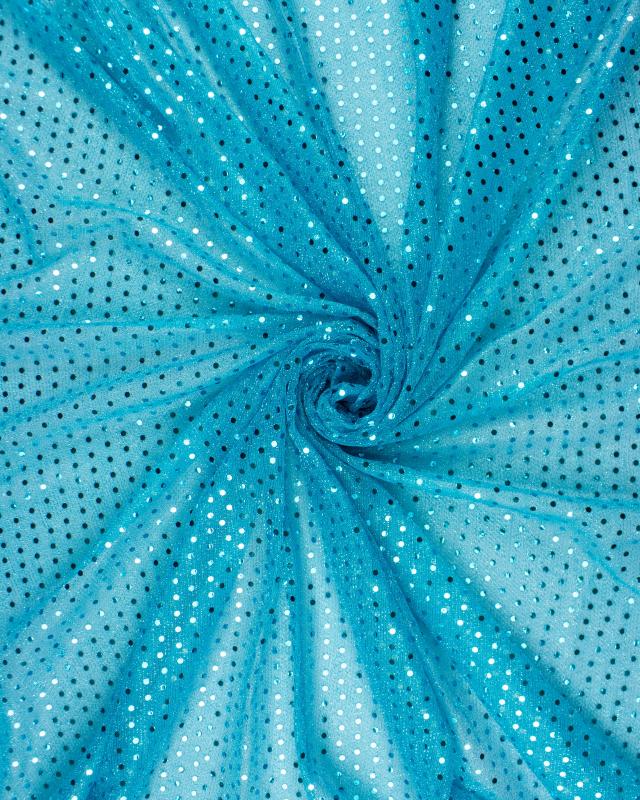 Round Glitter Fabric Turquoise Blue - Tissushop