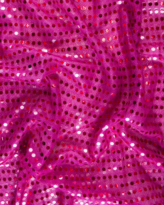 Round Glitter Fabric Fuchsia - Tissushop