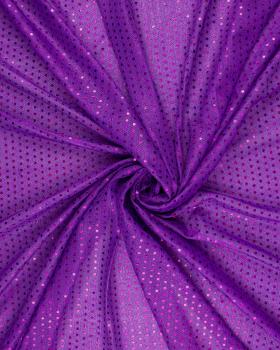 Tissu à Paillettes Rondes Violet - Tissushop