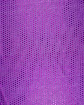 Tissu à Paillettes Rondes Violet - Tissushop