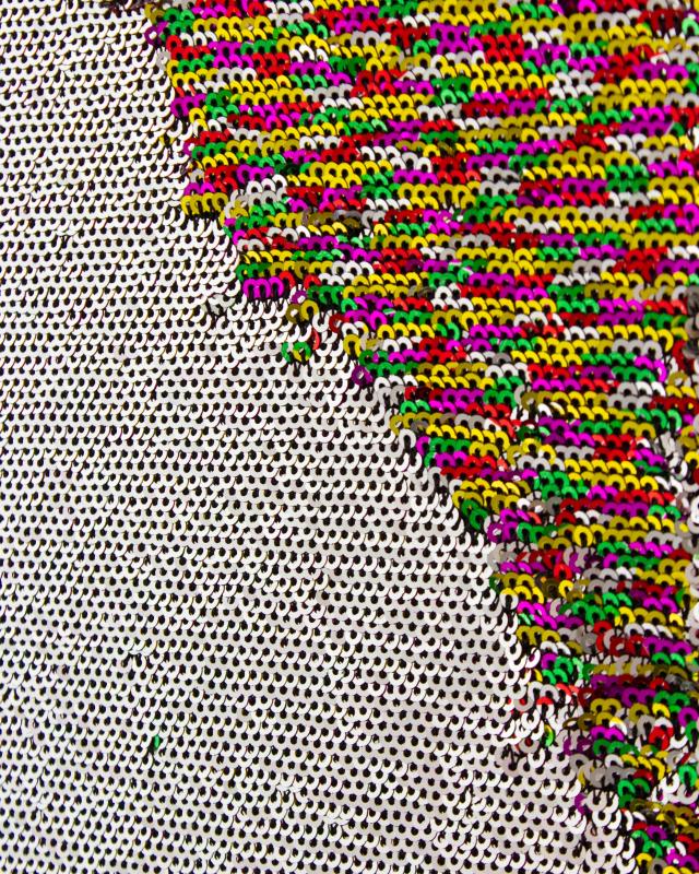 Tissu Sequin Réversible Multicolore - Tissushop