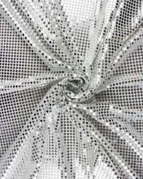 Round Sequined Fabric Silvery - Tissushop