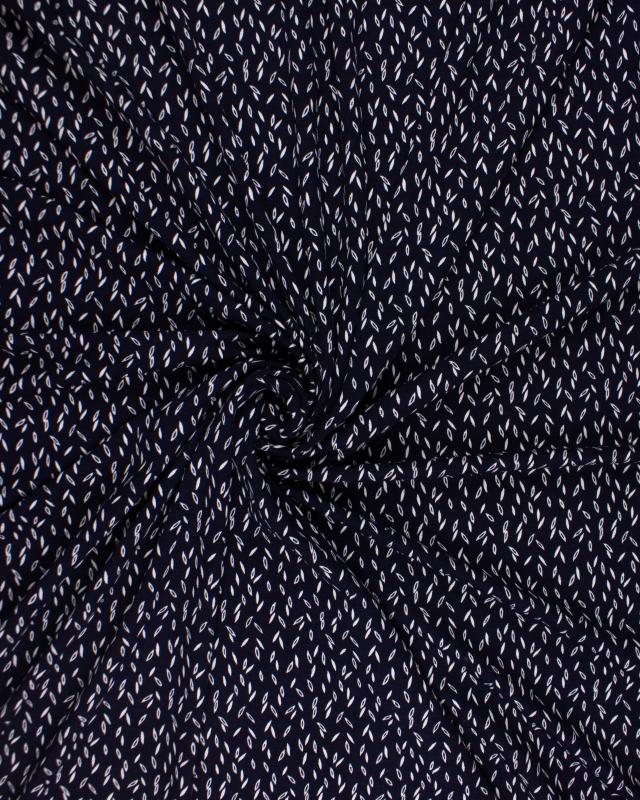 Viscose Grain Navy Blue - Tissushop