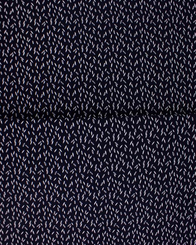 Viscose Grain Navy Blue - Tissushop