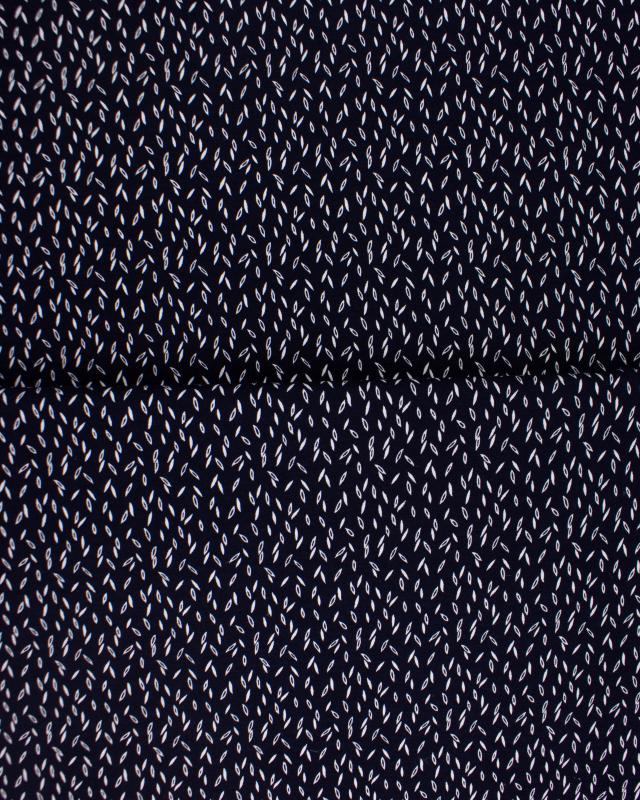 Viscose Grain Navy Blue - Tissushop