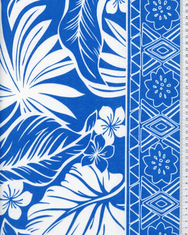 Tissu Polynesien ATERA Bleu - Tissushop