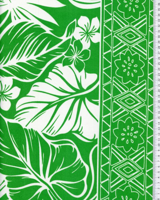 Tissu Polynesien ATERA Vert - Tissushop