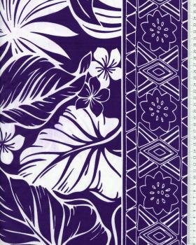 Polynesian Fabric ATERA Purple - Tissushop