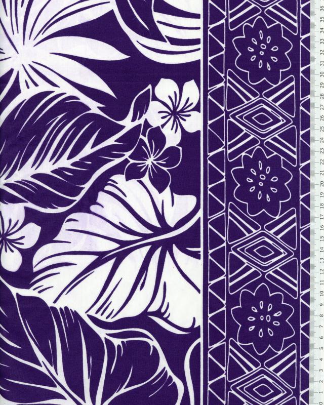 Tissu Polynesien ATERA Violet - Tissushop