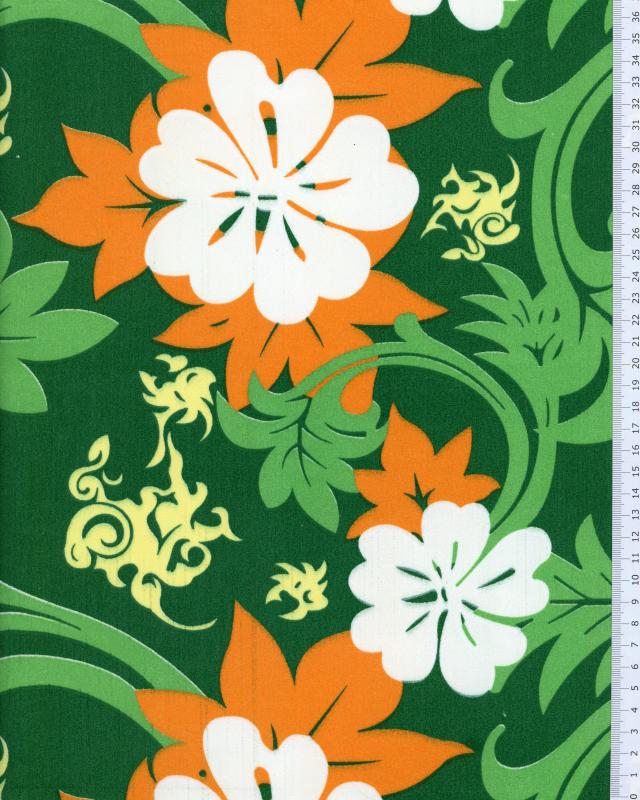 Polynesian Fabric MARUIA Green - Tissushop