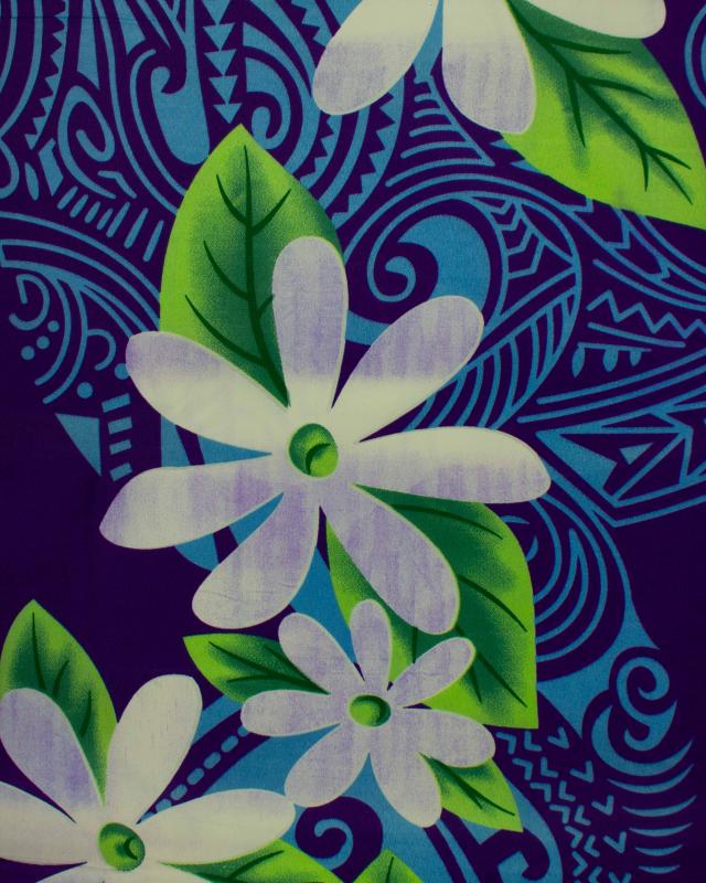 Polynesian Fabric POEMA Purple - Tissushop