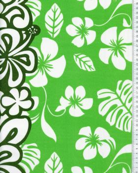 Polynesian Fabric TEHEIURA Green - Tissushop