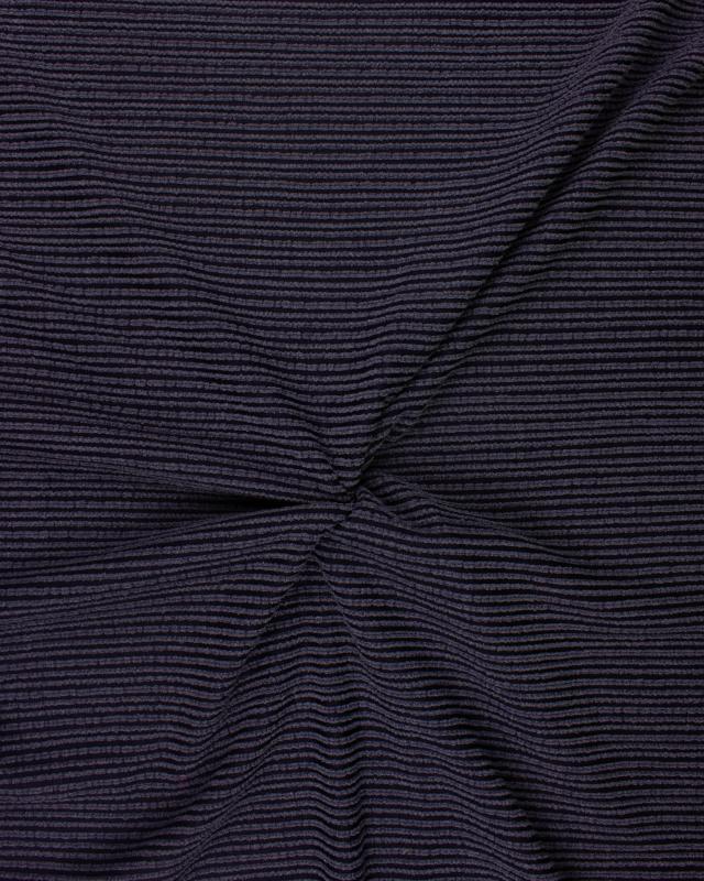 Structured Viscose Navy Blue - Tissushop