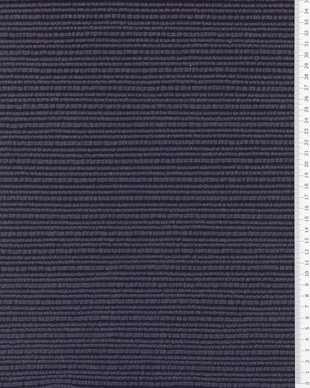 Structured Viscose Navy Blue - Tissushop