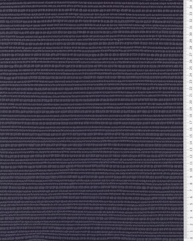 Structured Viscose Navy Blue - Tissushop