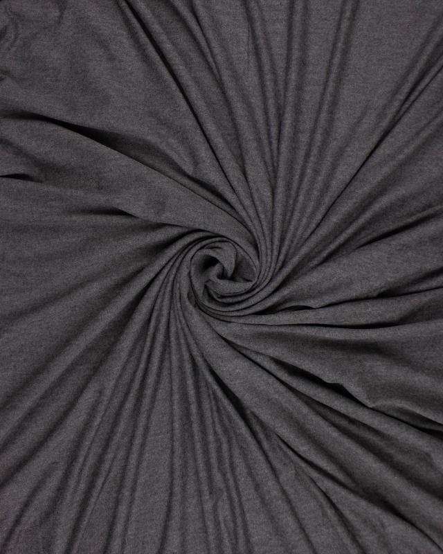 Jersey viscose uni Gris Anthracite Chiné - Tissushop
