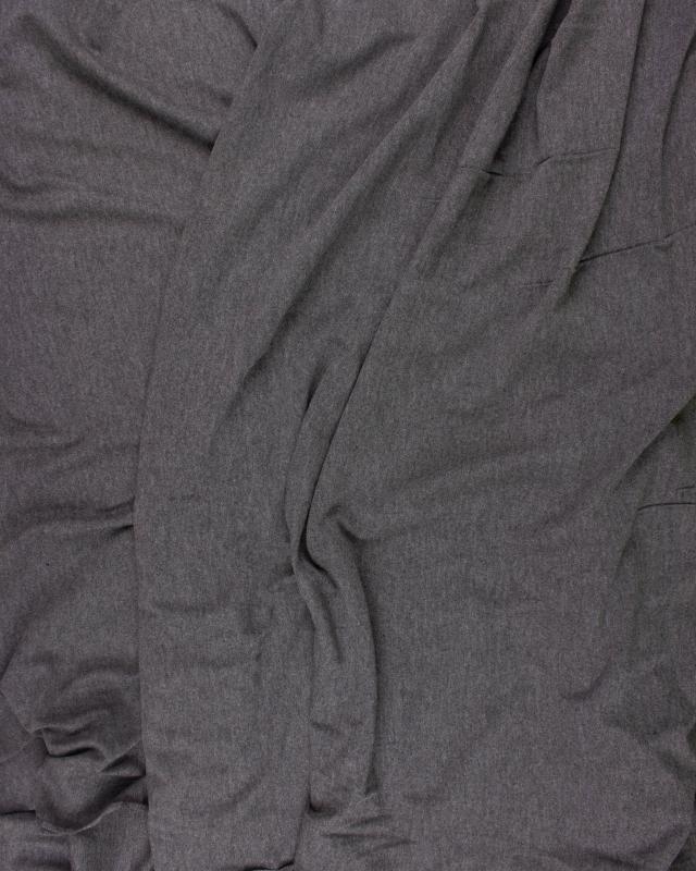 Plain viscose jersey Heather Dark Grey - Tissushop