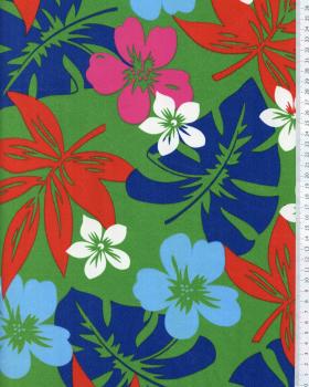 Polynesian Fabric HURA Green - Tissushop