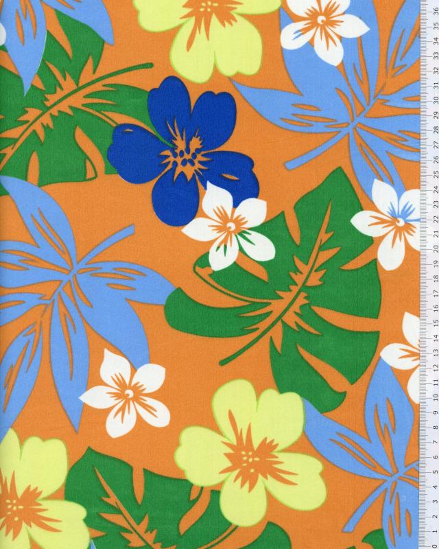 Polynesian Fabric HURA Orange - Tissushop