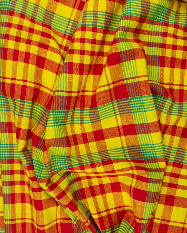 Madras Antillais Jaune et Rouge - Tissushop