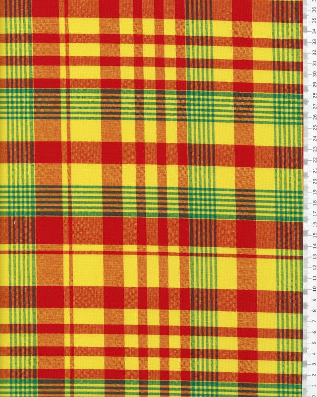 Antillean Madras Yellow and Red - Tissushop