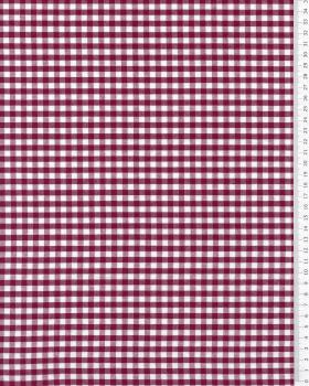 Coton Vichy petits carreaux Bordeaux - Tissushop