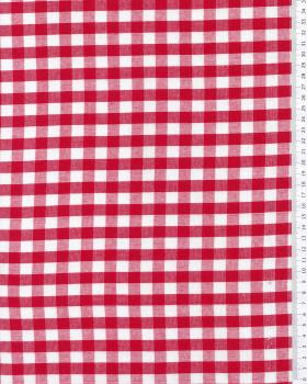 Coton Vichy grands carreaux Rouge - Tissushop
