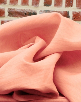 Washed linen fabric in 300 cm Peach - Tissushop
