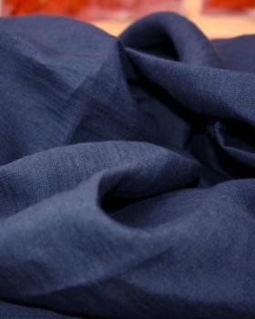 Washed linen fabric in 300 cm Navy Blue - Tissushop