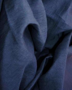 Washed linen fabric in 300 cm Navy Blue - Tissushop
