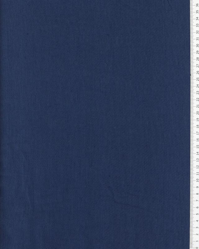 Washed linen fabric in 300 cm Navy Blue - Tissushop