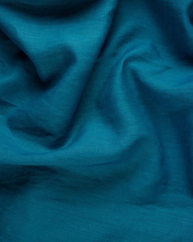 Washed linen fabric in 300 cm Touareg Blue - Tissushop