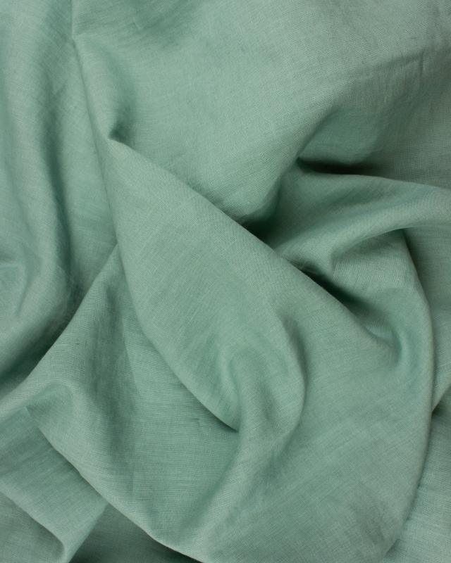 Washed linen fabric in 300 cm Eucalyptus Green - Tissushop