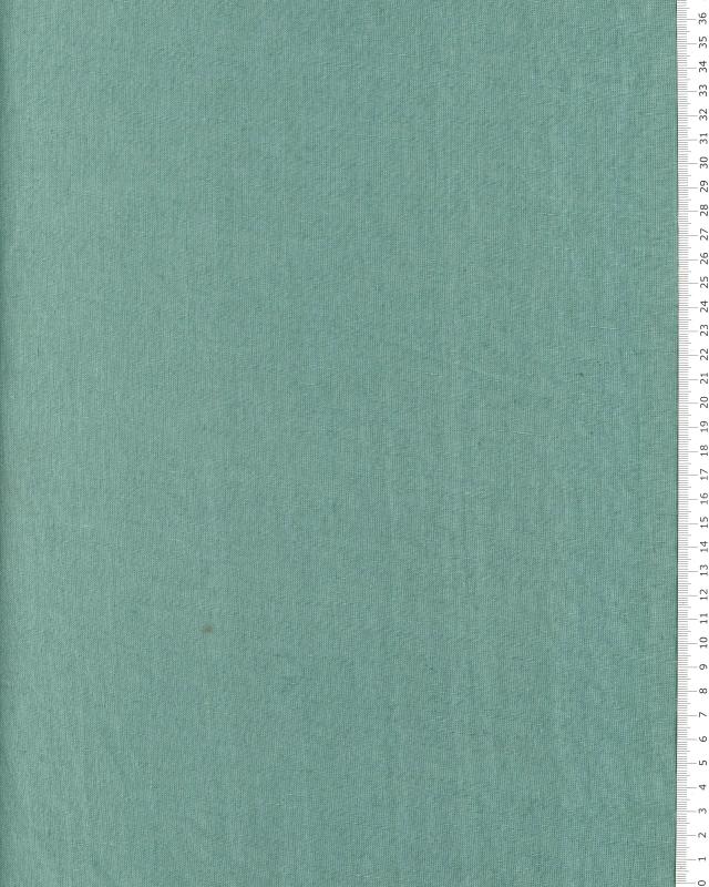 Washed linen fabric in 300 cm Eucalyptus Green - Tissushop
