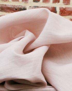 Toile de lin lavé en 300 cm Rose Poudré - Tissushop